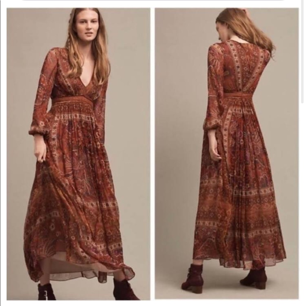 Anthropologie Ranna Gill Ceret Maxi Dress, size 6